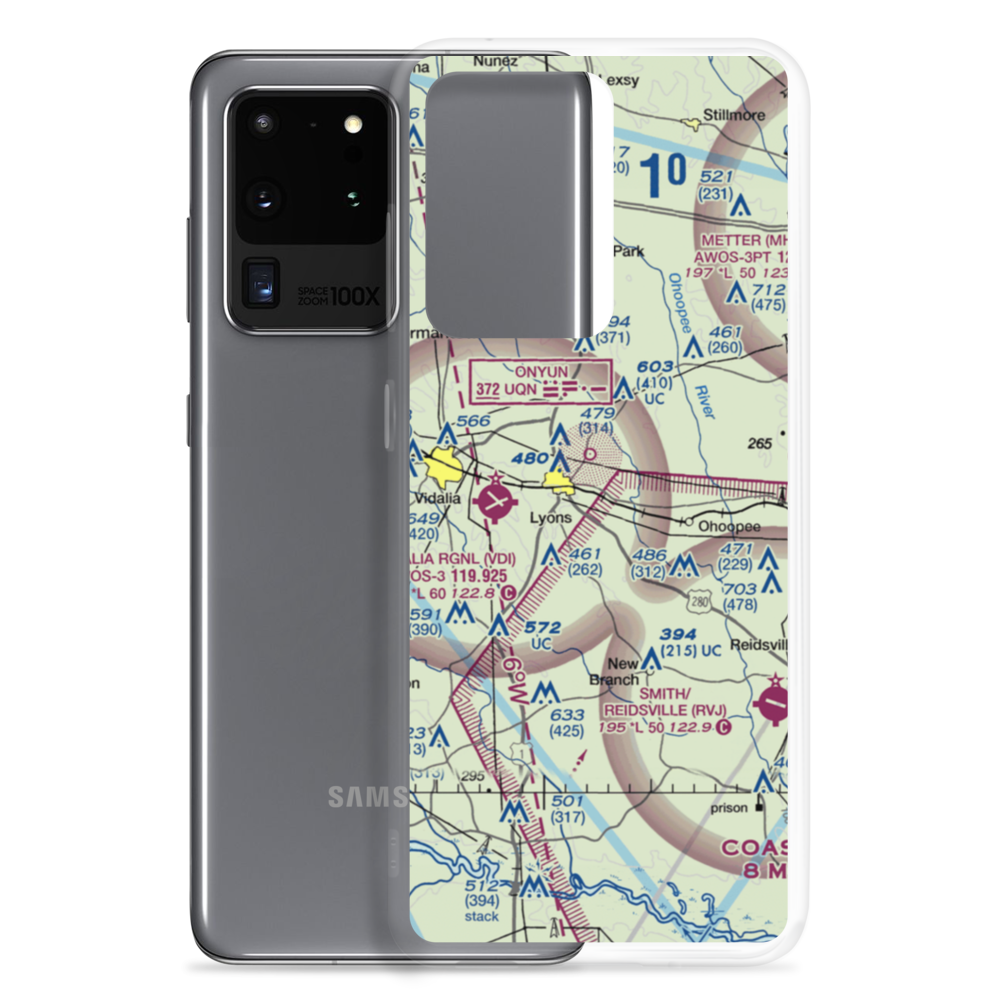Winge Farms Airport (GE23) VFR Sectional Samsung Case Samsung Galaxy S20 Ultra model shown
