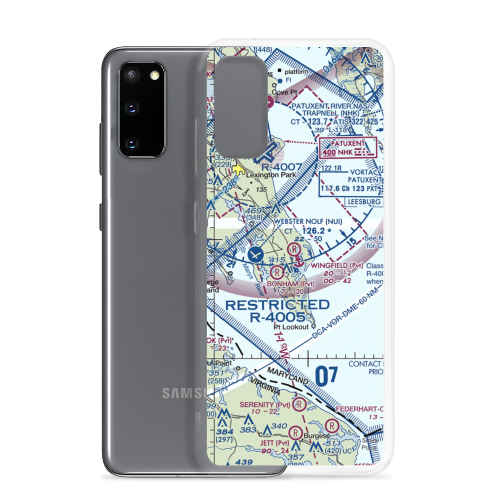 Wingfield Airport (MD01) VFR Sectional Samsung Case Samsung Galaxy S20 model shown