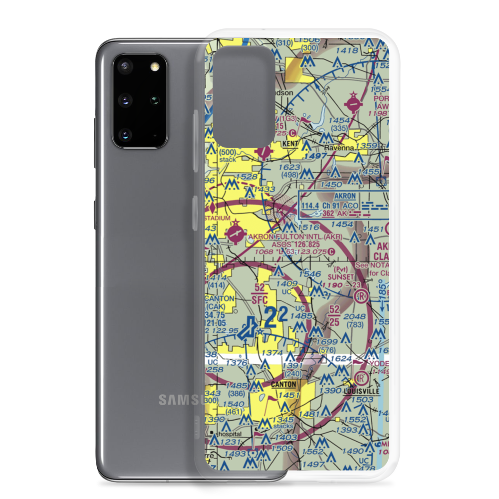 Wingfoot Lake Airship Operations Balloonport (4OH6) VFR Sectional Samsung Case Samsung Galaxy S20 Plus model shown