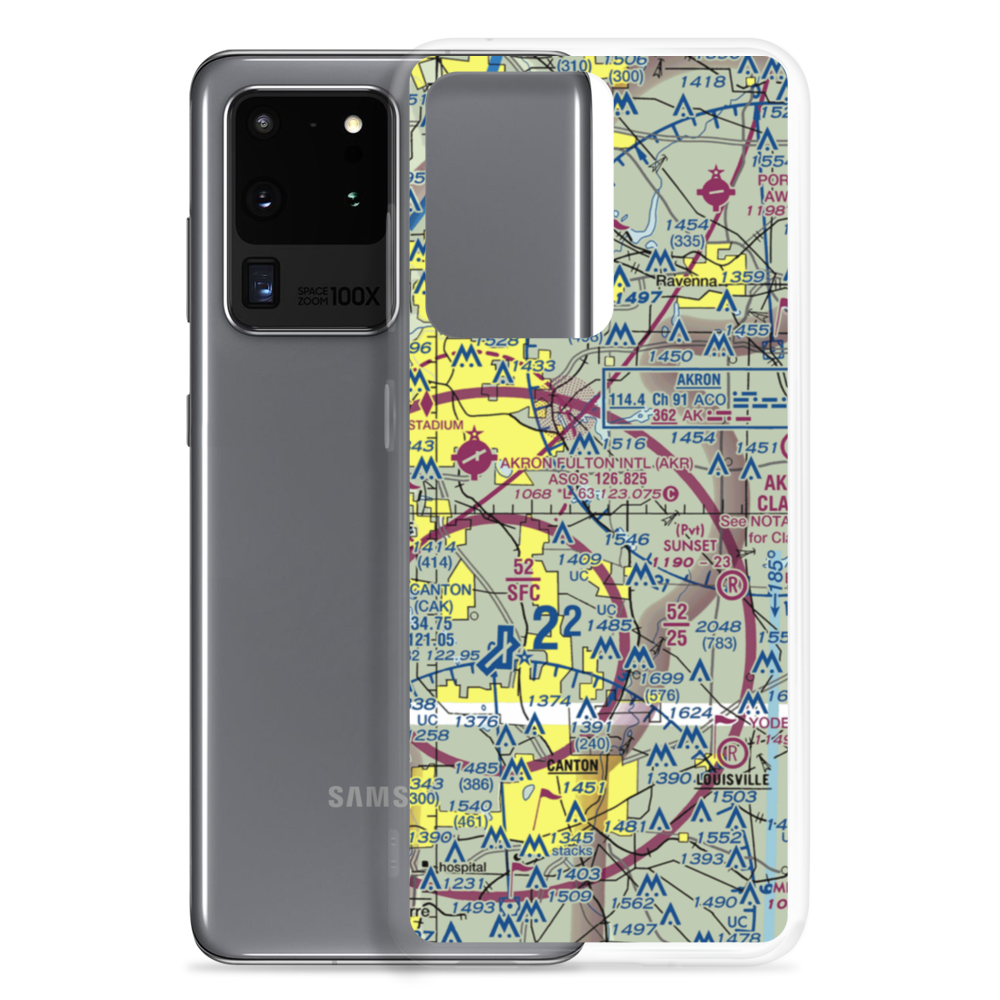 Wingfoot Lake Airship Operations Balloonport (4OH6) VFR Sectional Samsung Case Samsung Galaxy S20 Ultra model shown