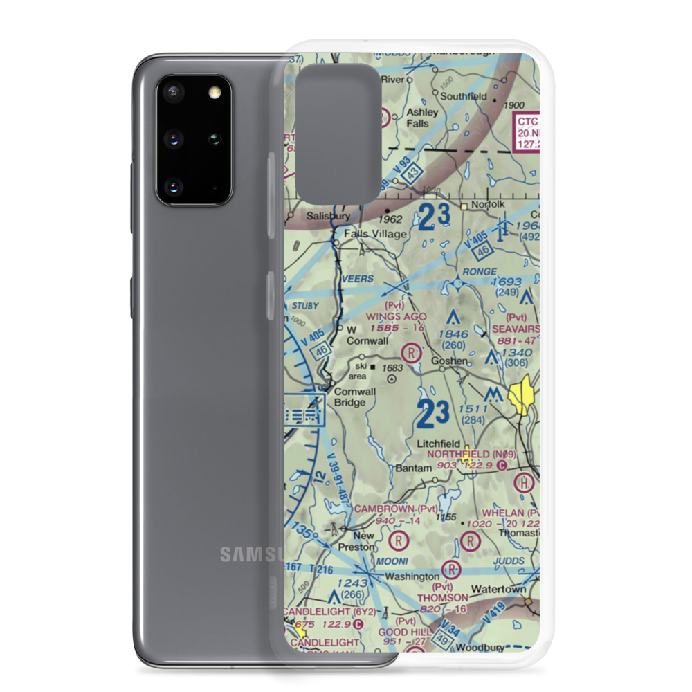 Wings Ago Airstrip (CT42) VFR Sectional Samsung Case Samsung Galaxy S20 Plus model shown