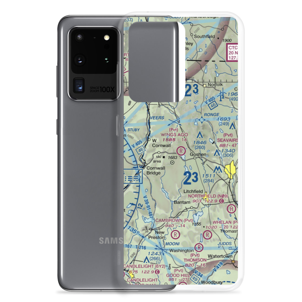 Wings Ago Airstrip (CT42) VFR Sectional Samsung Case Samsung Galaxy S20 Ultra model shown