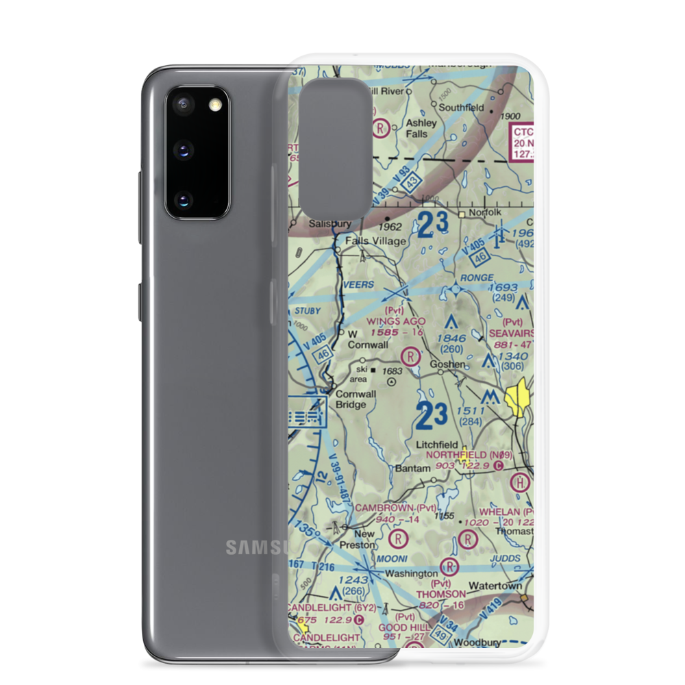 Wings Ago Airstrip (CT42) VFR Sectional Samsung Case Samsung Galaxy S20 model shown