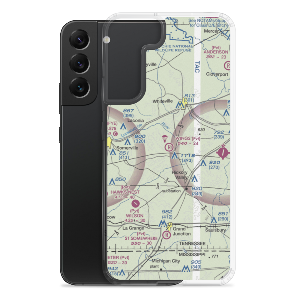 Wings Field (2TN2) VFR Sectional Samsung Case Samsung Galaxy S22 Plus model shown