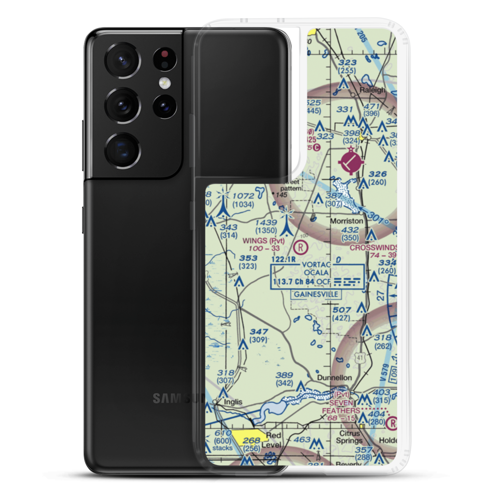 Wings Field (96FL) VFR Sectional Samsung Case Samsung Galaxy S21 Ultra model shown