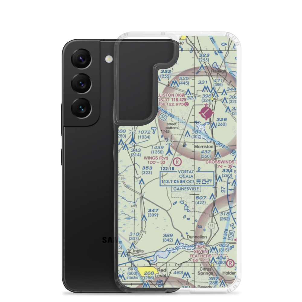 Wings Field (96FL) VFR Sectional Samsung Case Samsung Galaxy S22 model shown