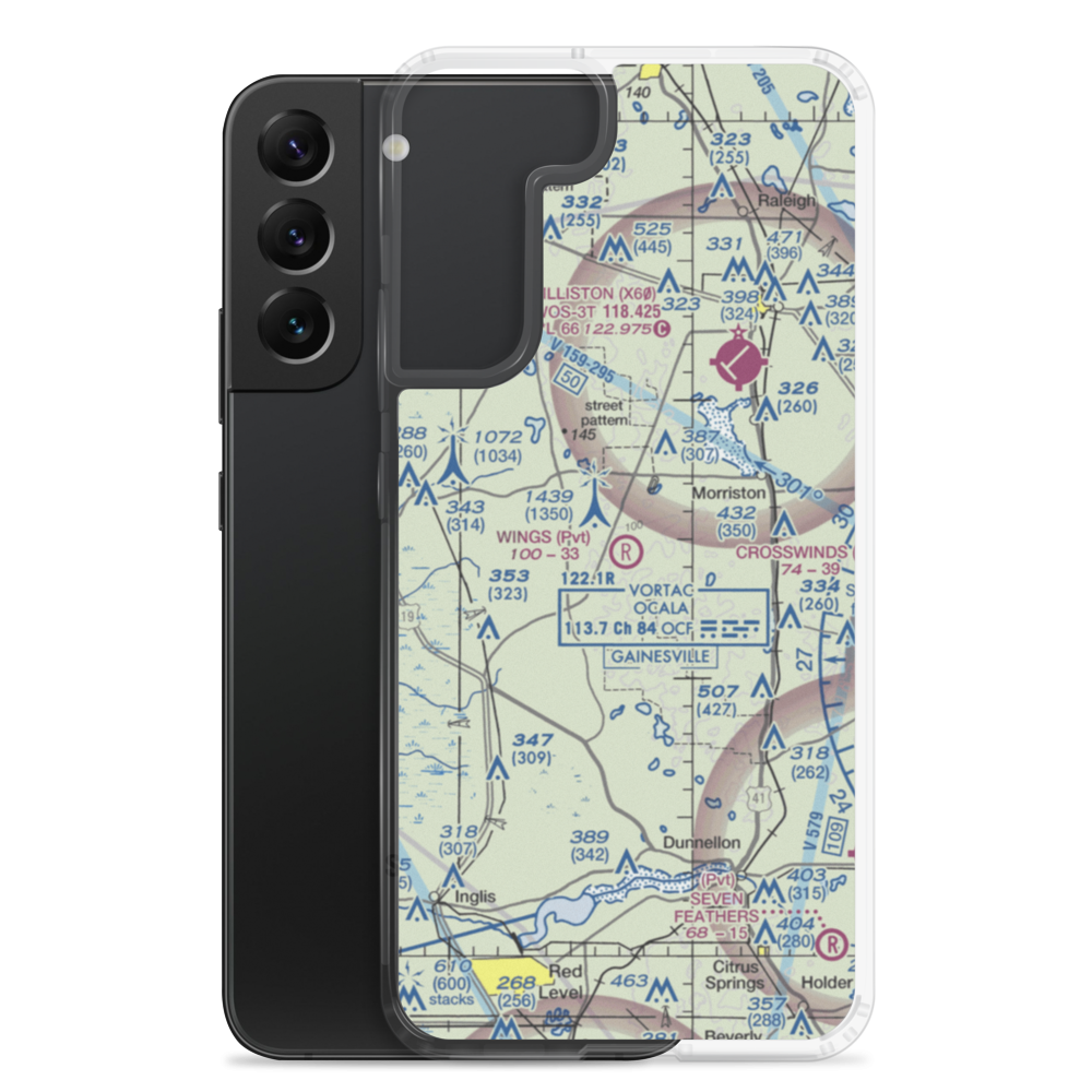 Wings Field (96FL) VFR Sectional Samsung Case Samsung Galaxy S22 Plus model shown