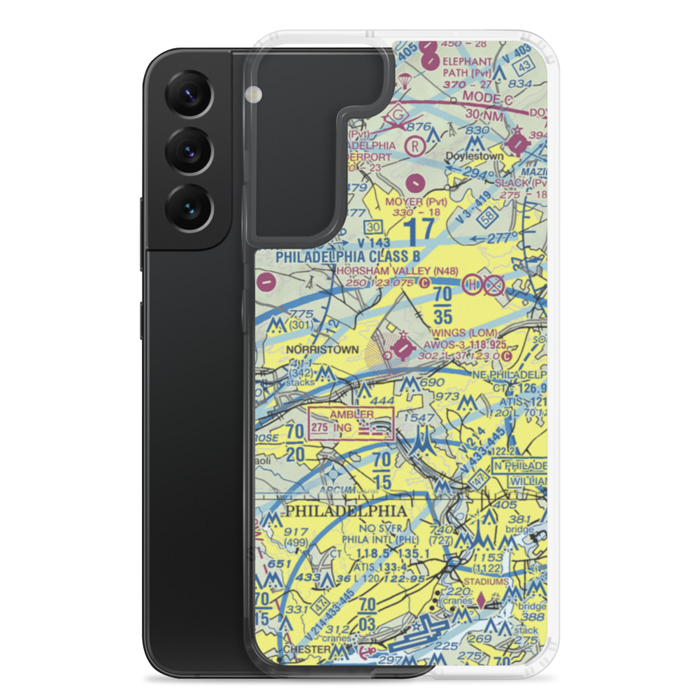 Wings Field (LOM) VFR Sectional Samsung Case Samsung Galaxy S22 Plus model shown