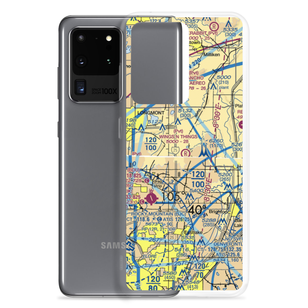 Wings N Things Airpark & Museum Airport (CO58) VFR Sectional Samsung Case Samsung Galaxy S20 Ultra model shown