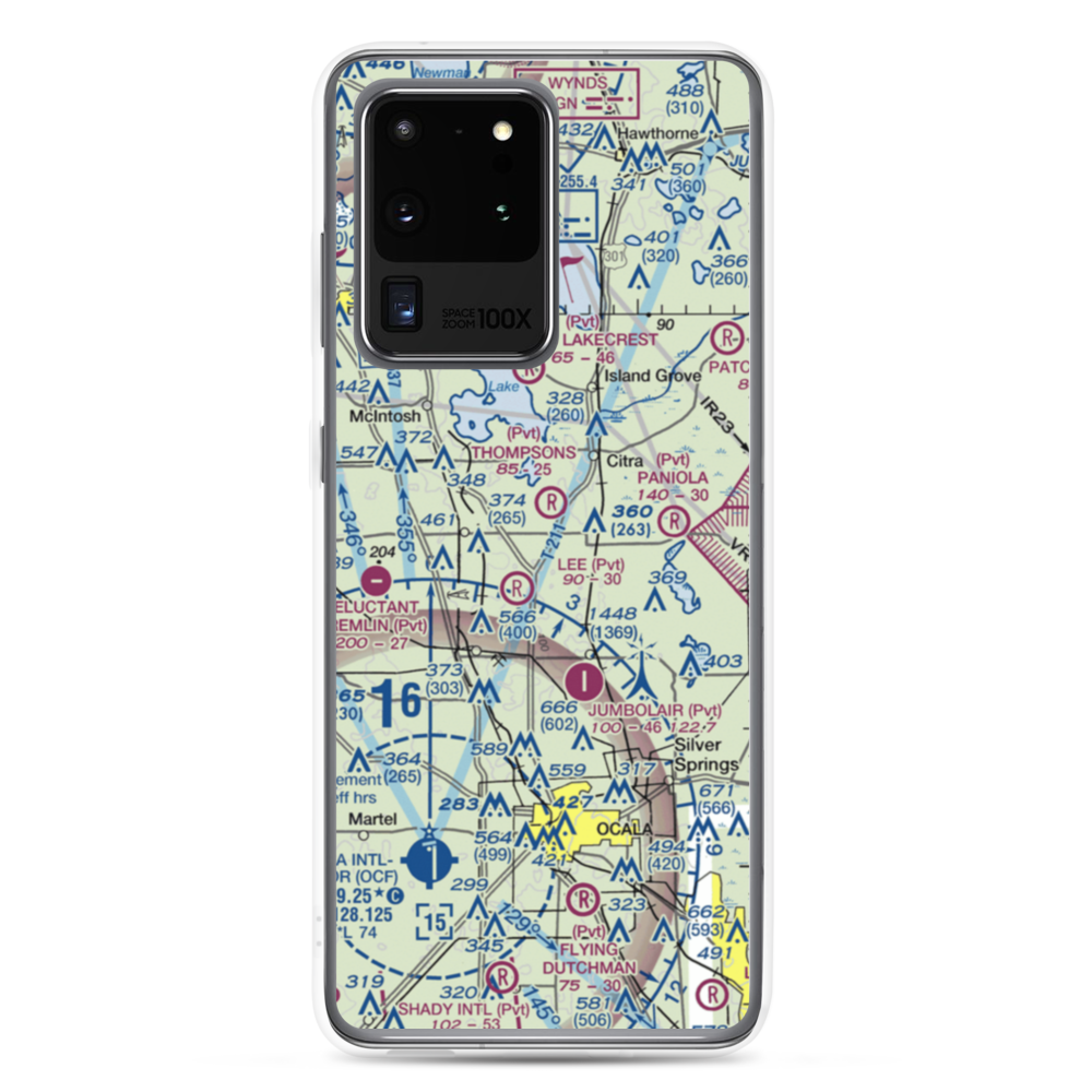 Wings-N-Wheels Airport (FA50) VFR Sectional Samsung Case Samsung Galaxy S20 Ultra model shown