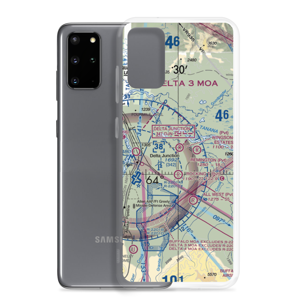 Wingsong Estates Airport (AK09) VFR Sectional Samsung Case Samsung Galaxy S20 Plus model shown