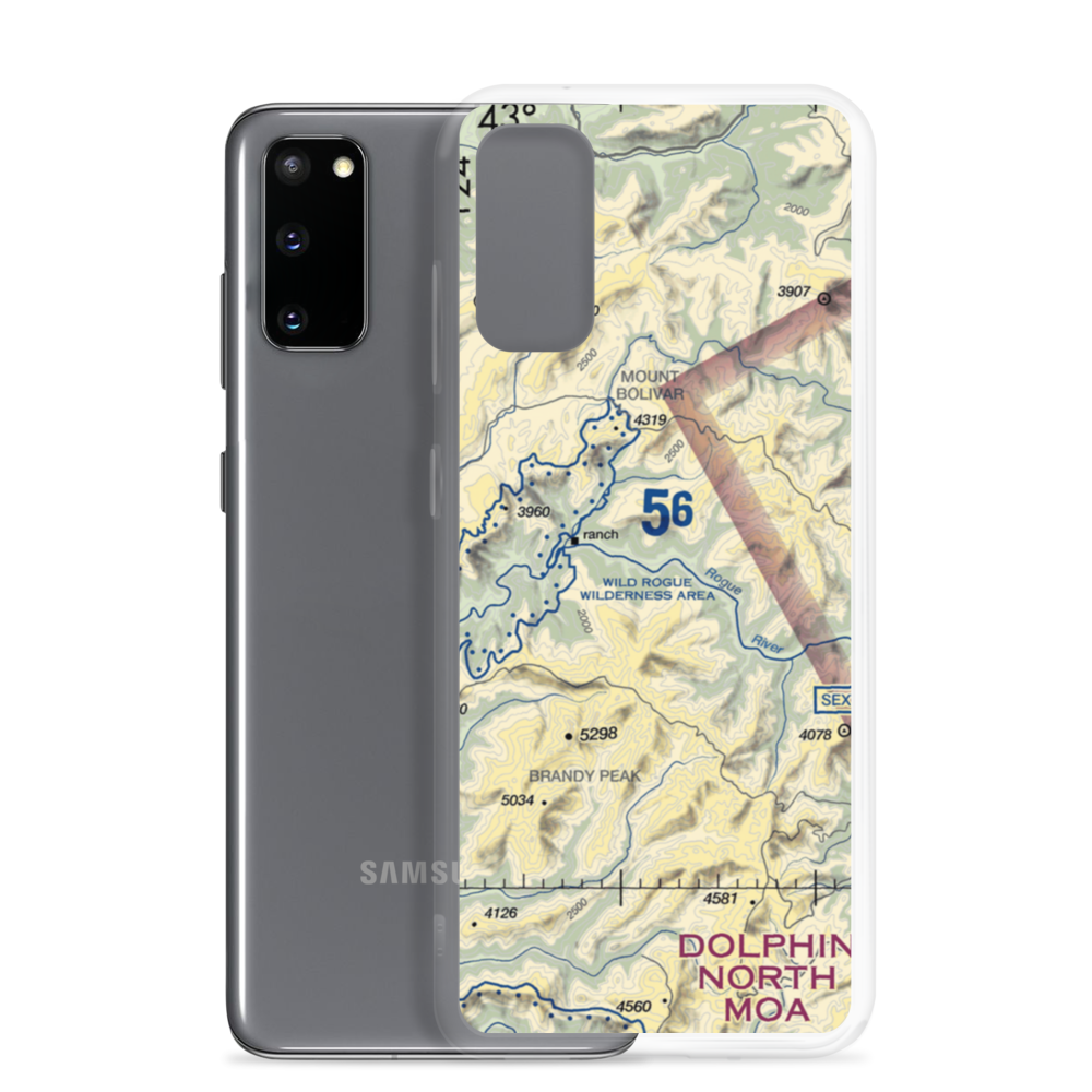 Winkle Bar Airport (OR74) VFR Sectional Samsung Case Samsung Galaxy S20 model shown