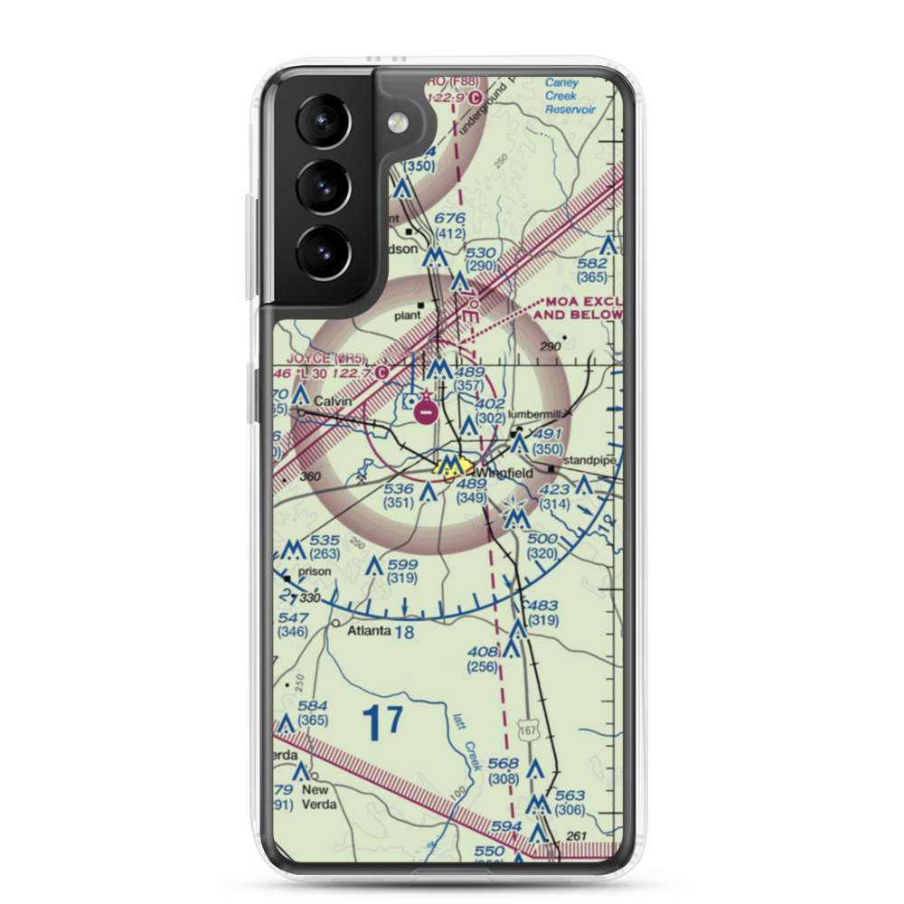 Winn Parish Medical Center Heliport (0L6) VFR Sectional Samsung Case Samsung Galaxy S21 Plus model shown