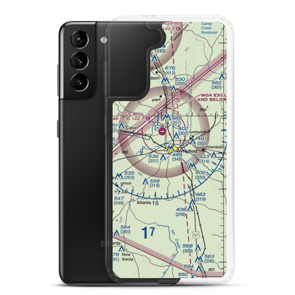 Winn Parish Medical Center Heliport (0L6) VFR Sectional Samsung Case Samsung Galaxy S21 Plus model shown