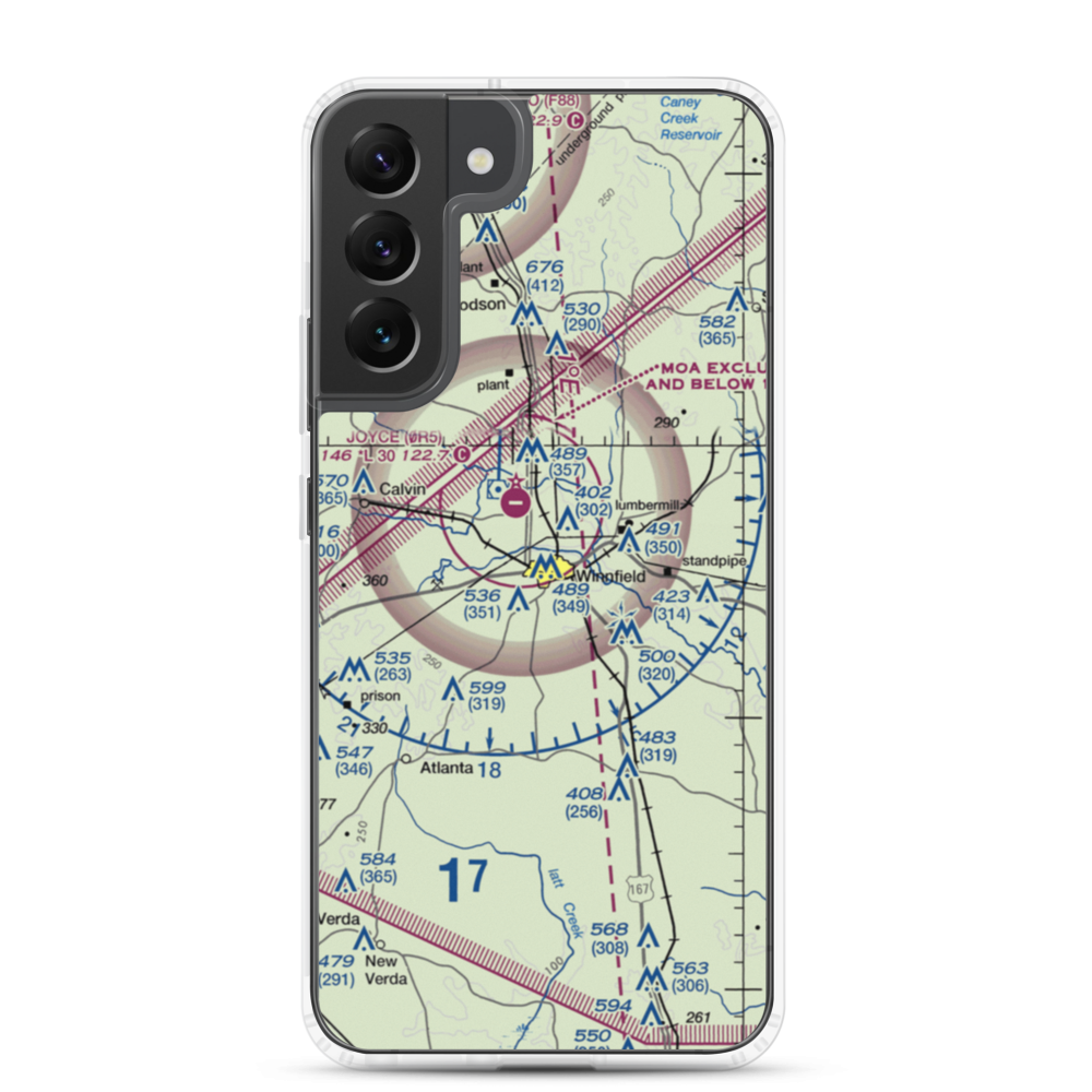 Winn Parish Medical Center Heliport (0L6) VFR Sectional Samsung Case Samsung Galaxy S22 Plus model shown