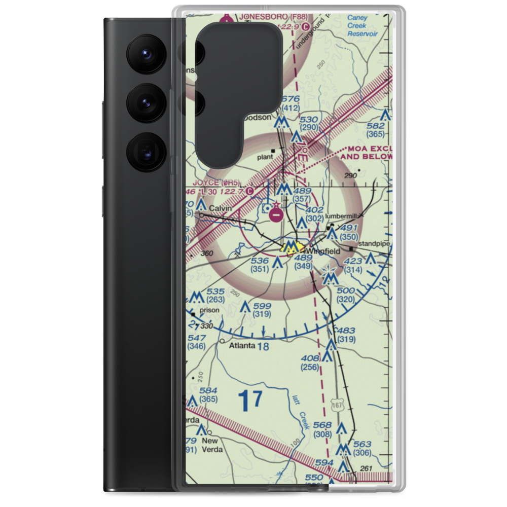 Winn Parish Medical Center Heliport (0L6) VFR Sectional Samsung Case Samsung Galaxy S22 Ultra model shown