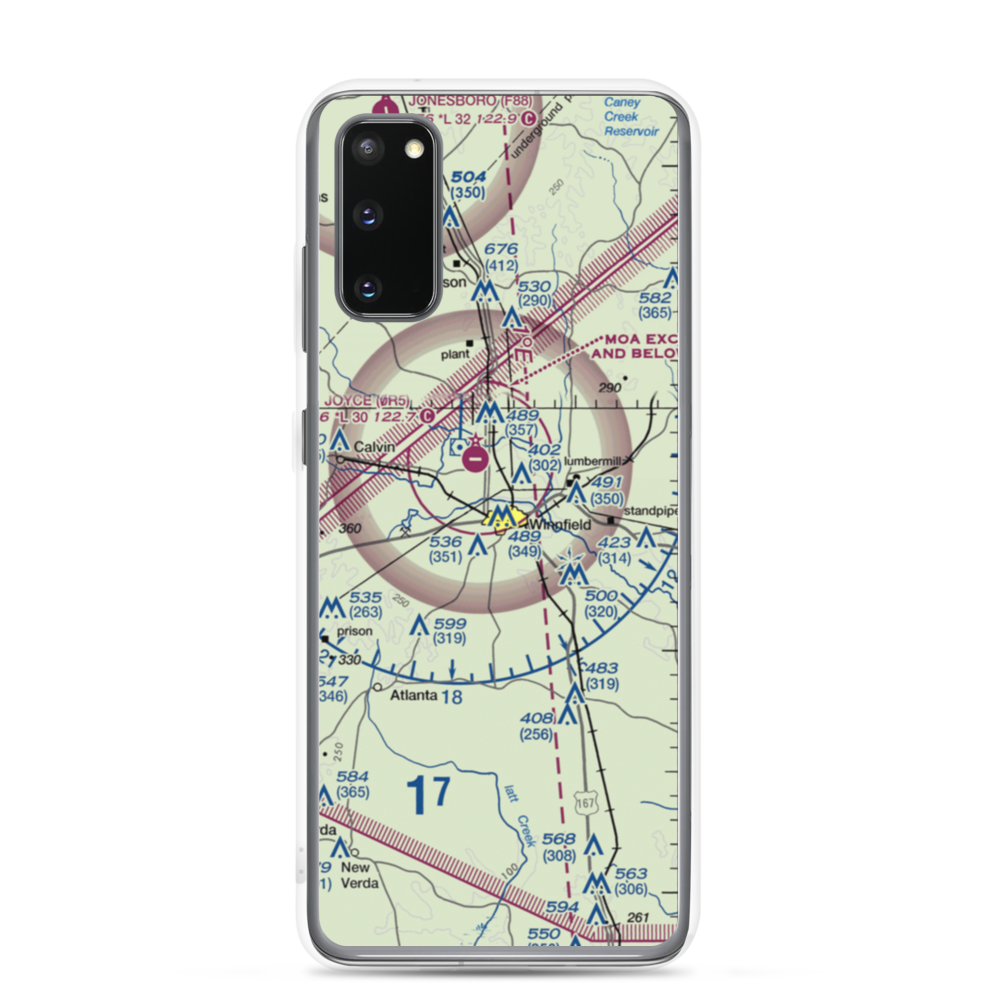 Winn Parish Medical Center Heliport (0L6) VFR Sectional Samsung Case Samsung Galaxy S20 model shown