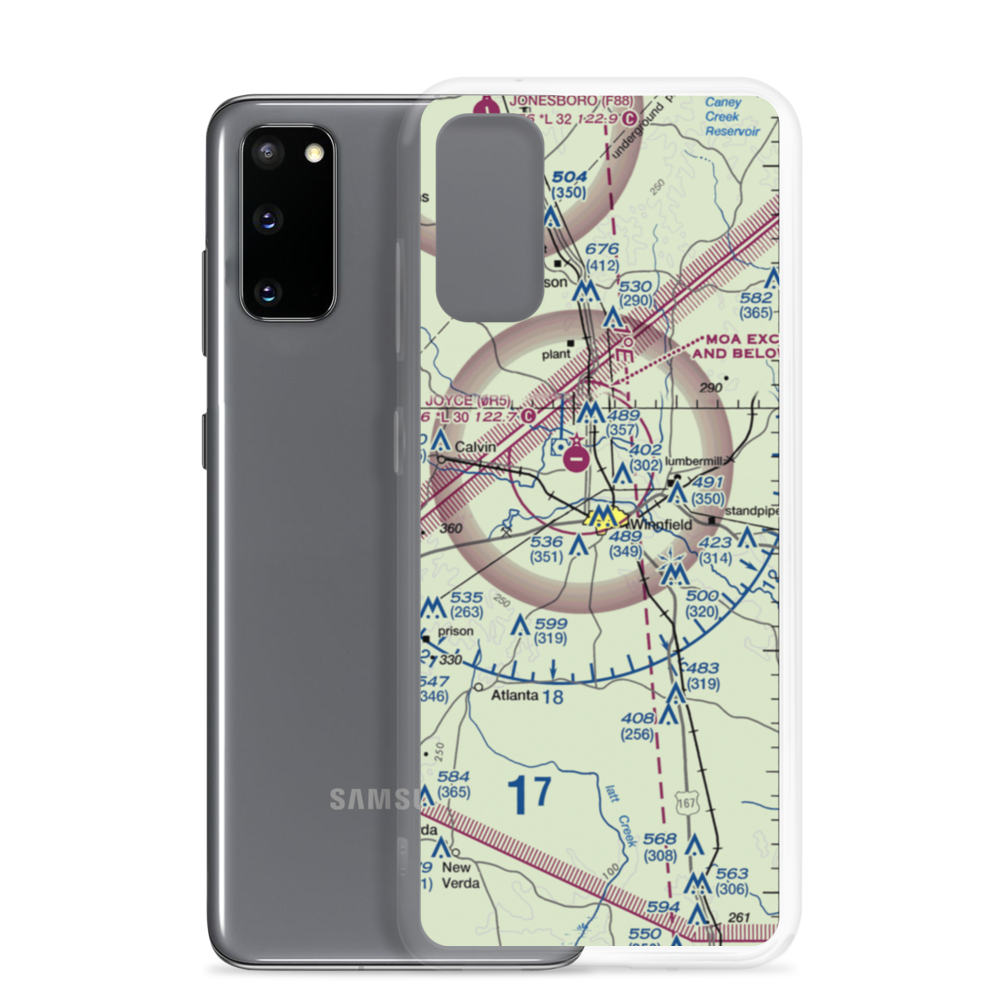 Winn Parish Medical Center Heliport (0L6) VFR Sectional Samsung Case Samsung Galaxy S20 model shown