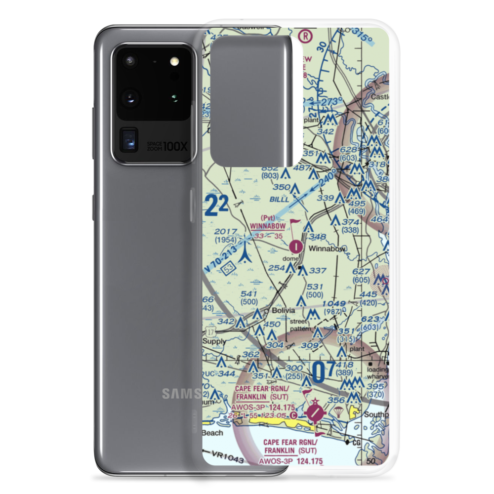 Winnabow Airport (77NC) VFR Sectional Samsung Case Samsung Galaxy S20 Ultra model shown