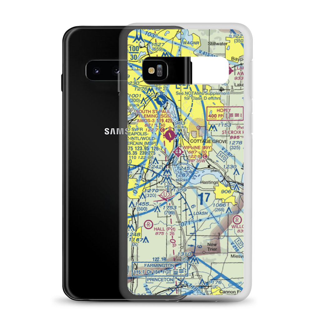 Winner's Landing Seaplane Base (0MN0) VFR Sectional Samsung Case Samsung Galaxy S10 model shown