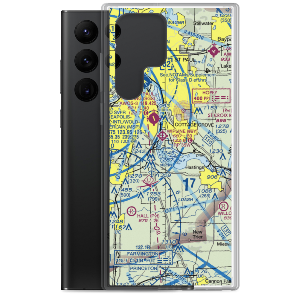 Winner's Landing Seaplane Base (0MN0) VFR Sectional Samsung Case Samsung Galaxy S22 Ultra model shown