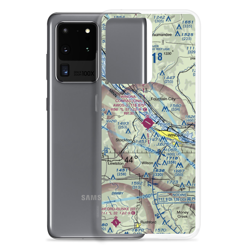 Winona Municipal-Max Conrad Field (ONA) VFR Sectional Samsung Case Samsung Galaxy S20 Ultra model shown