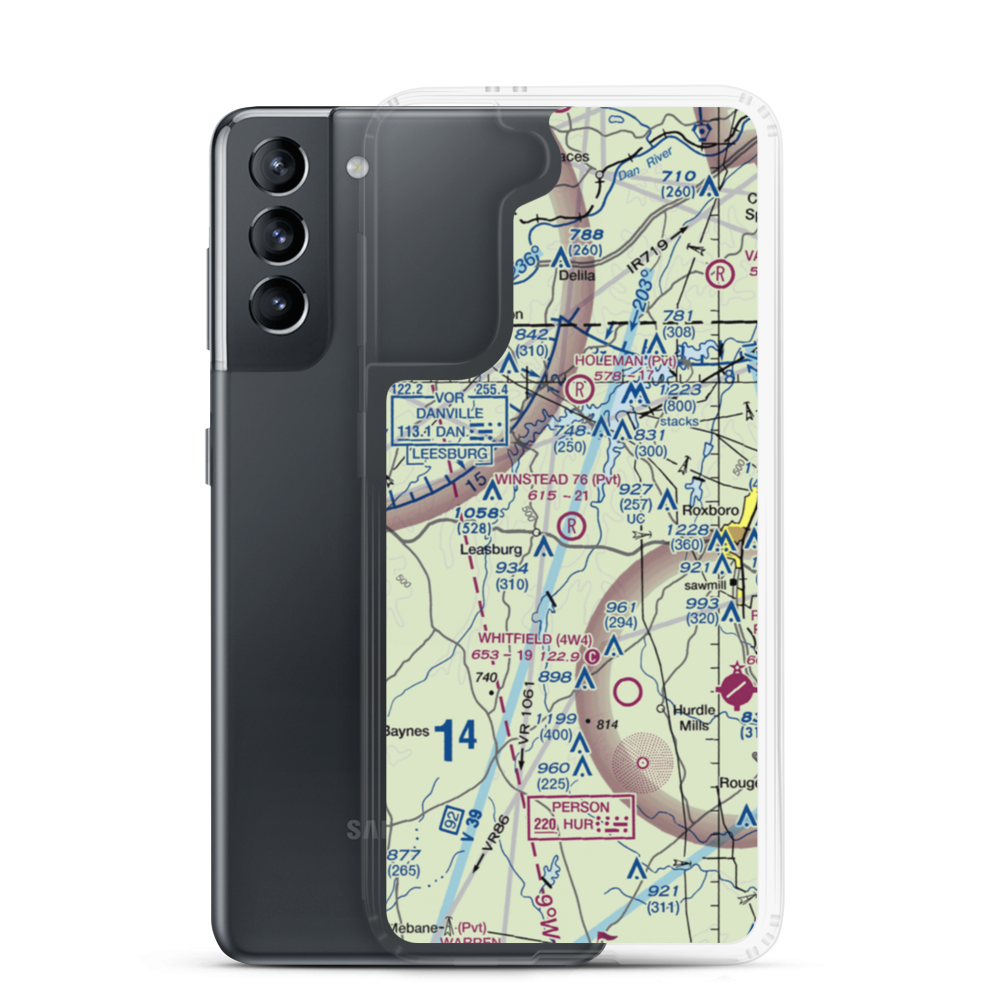Winstead '76' Airport (68NC) VFR Sectional Samsung Case Samsung Galaxy S21 model shown