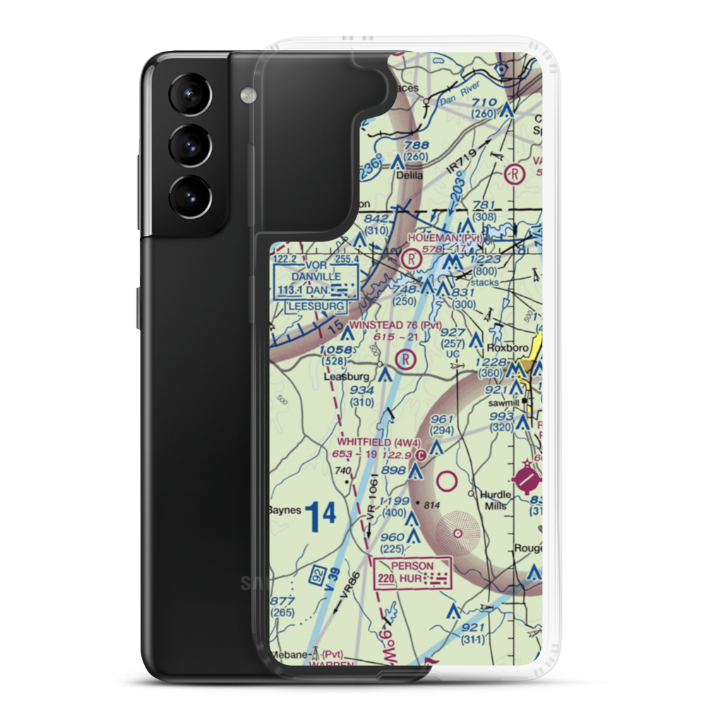 Winstead '76' Airport (68NC) VFR Sectional Samsung Case Samsung Galaxy S21 Plus model shown