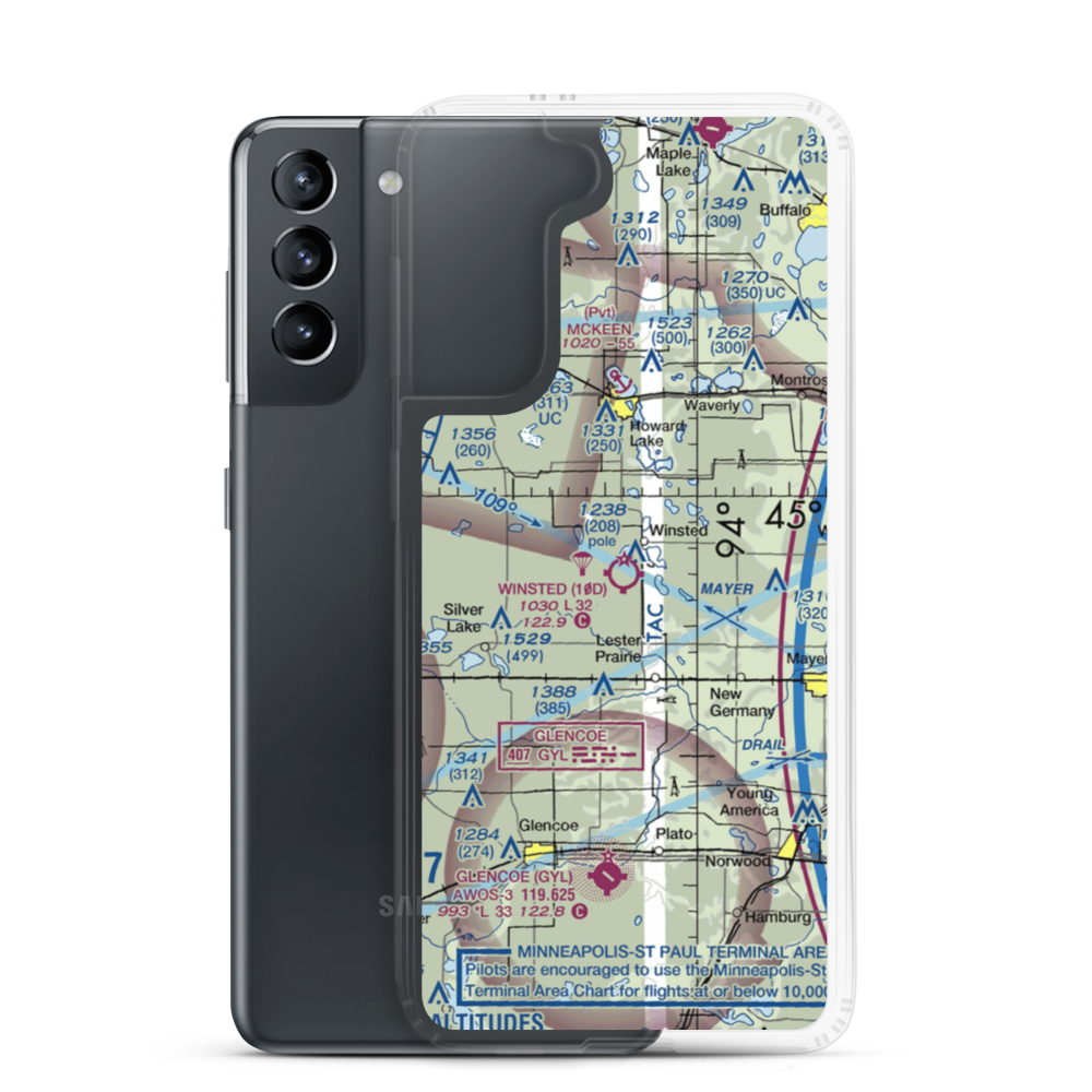 Winsted Municipal Airport (10D) VFR Sectional Samsung Case Samsung Galaxy S21 model shown