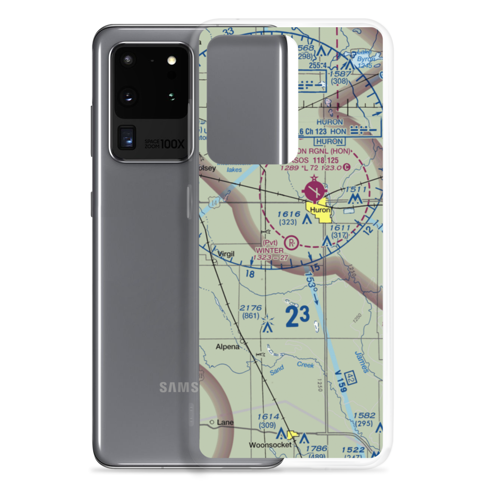 Winter Airfield (SD55) VFR Sectional Samsung Case Samsung Galaxy S20 Ultra model shown