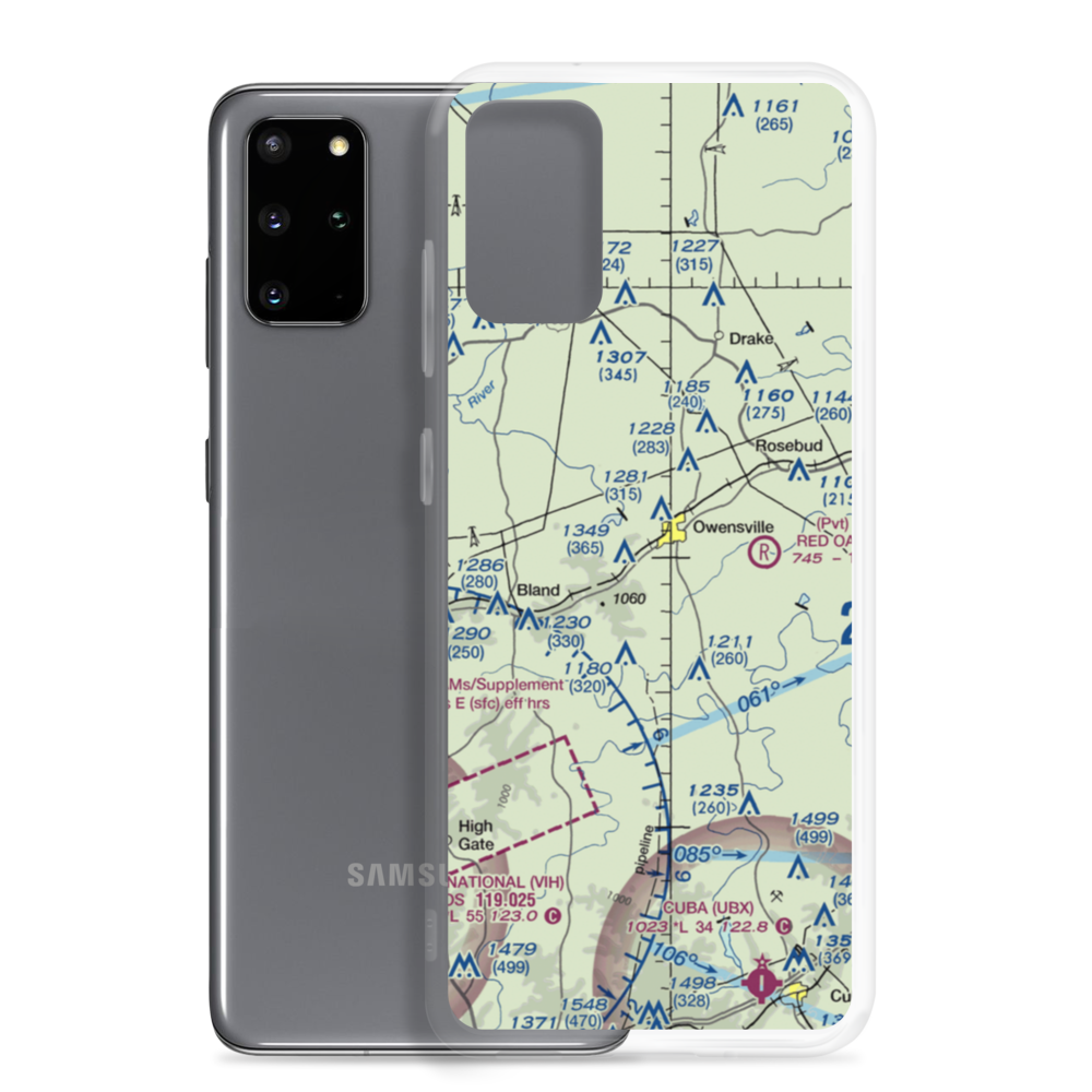 Winter Field (6MO6) VFR Sectional Samsung Case Samsung Galaxy S20 Plus model shown
