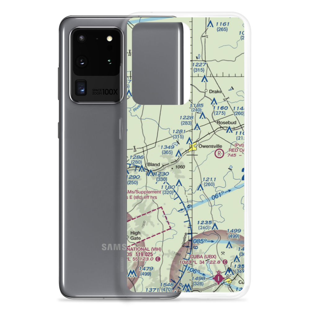 Winter Field (6MO6) VFR Sectional Samsung Case Samsung Galaxy S20 Ultra model shown