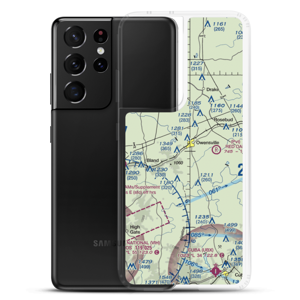 Winter Field (6MO6) VFR Sectional Samsung Case Samsung Galaxy S21 Ultra model shown