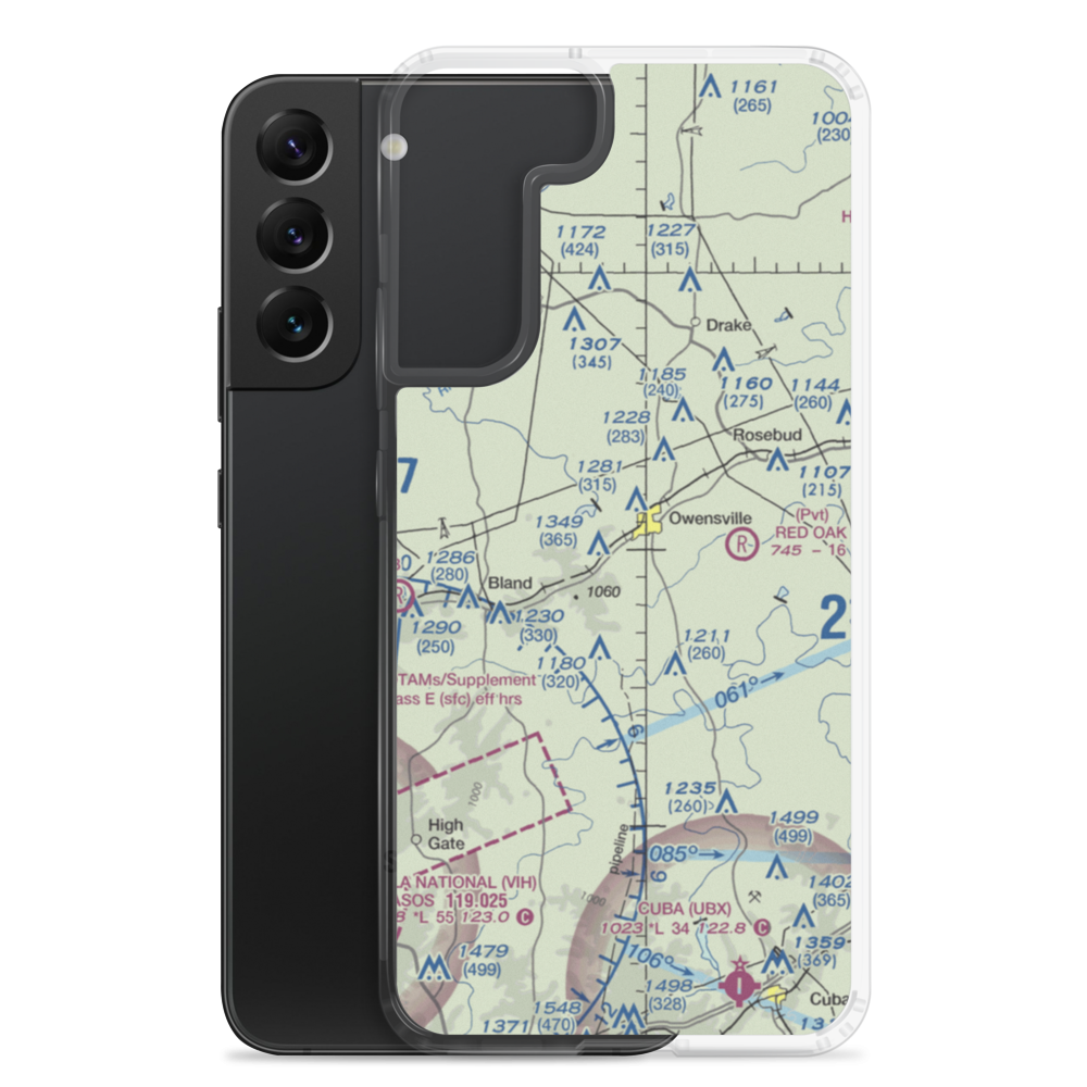 Winter Field (6MO6) VFR Sectional Samsung Case Samsung Galaxy S22 Plus model shown