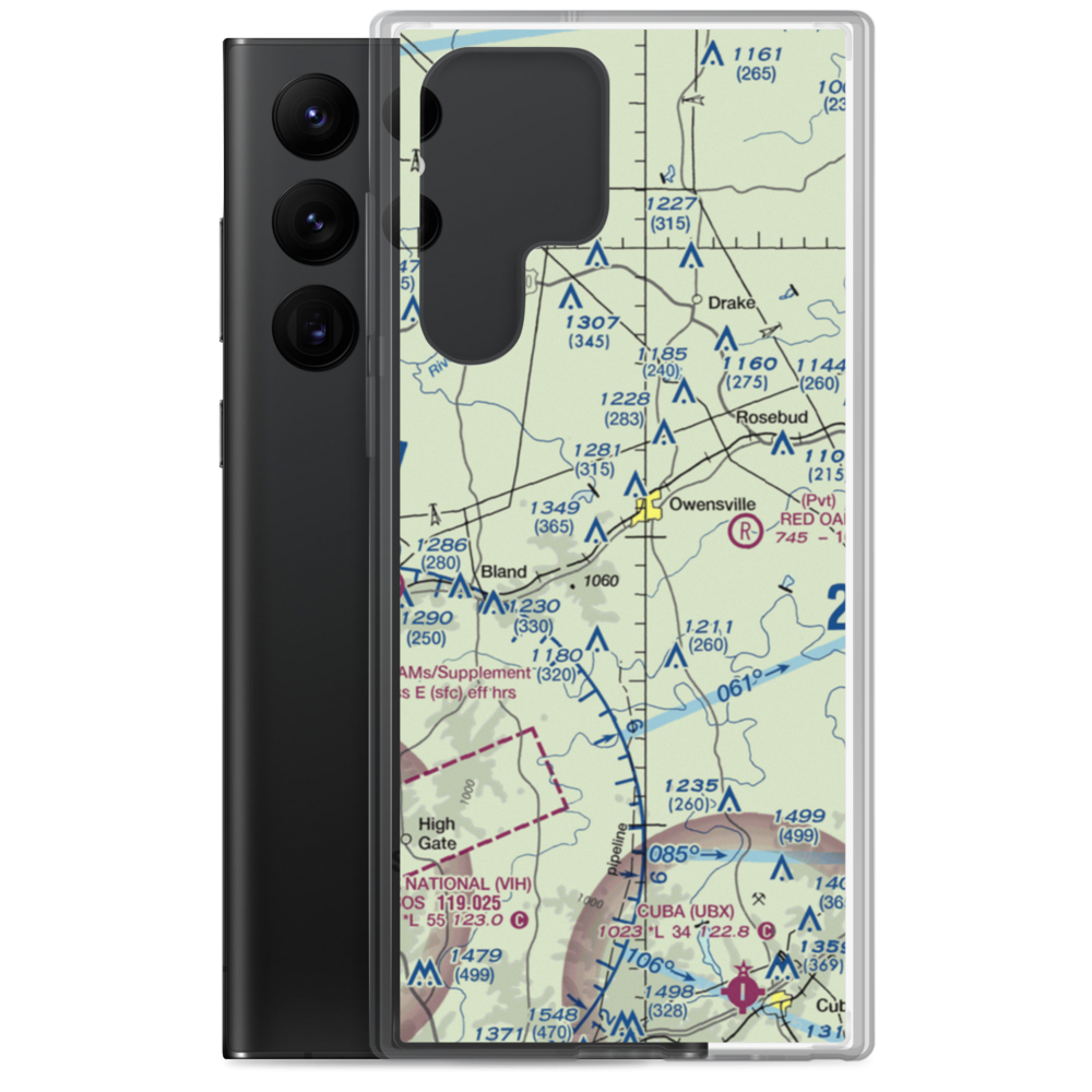 Winter Field (6MO6) VFR Sectional Samsung Case Samsung Galaxy S22 Ultra model shown