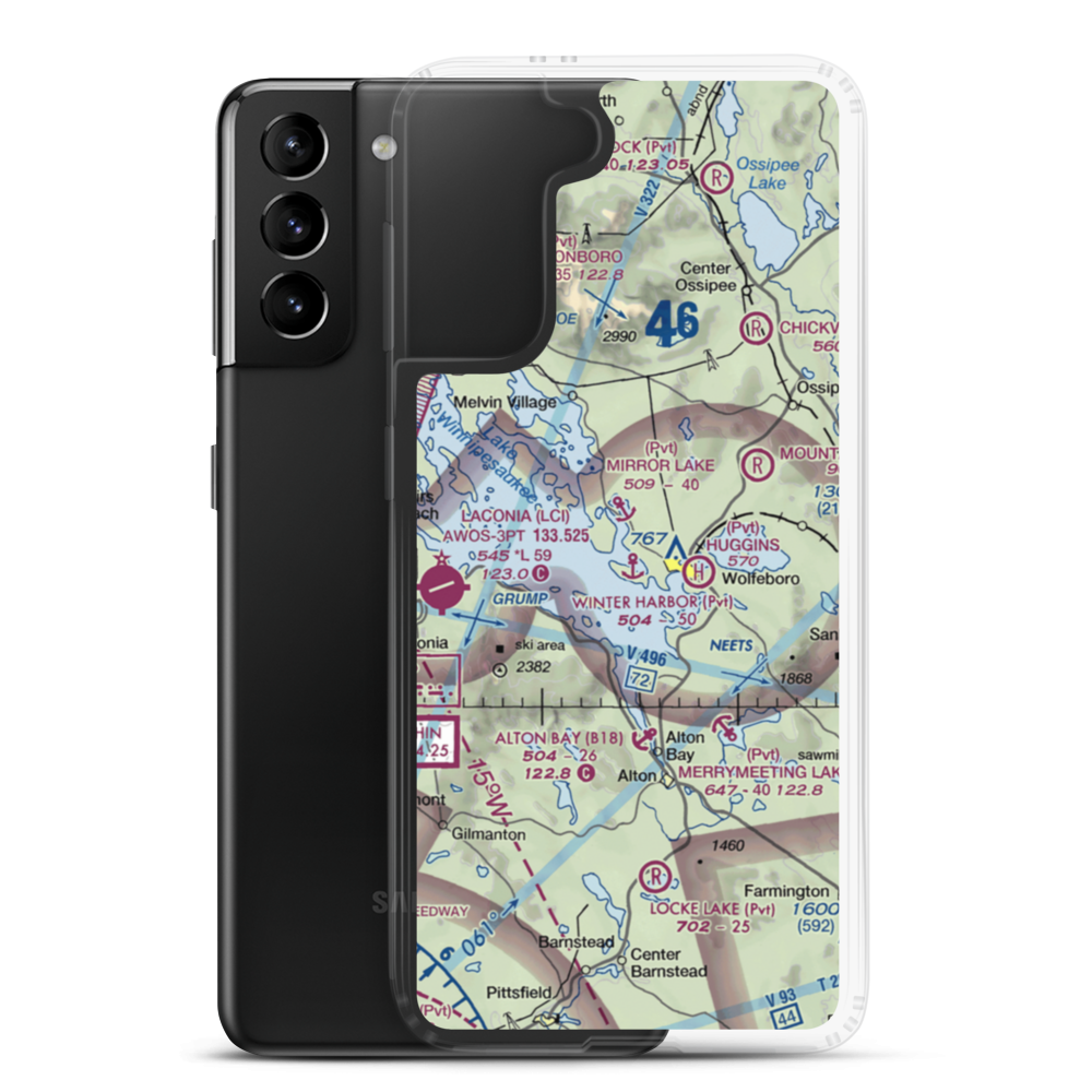 Winter Harbor Seaplane Base (48NH) VFR Sectional Samsung Case Samsung Galaxy S21 Plus model shown