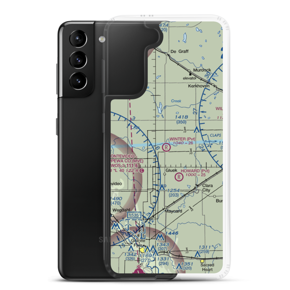 Winter Strip (2MN1) VFR Sectional Samsung Case Samsung Galaxy S21 Plus model shown