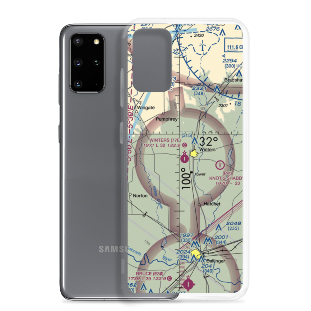 Winters Municipal Airport (77F) VFR Sectional Samsung Case Samsung Galaxy S20 Plus model shown