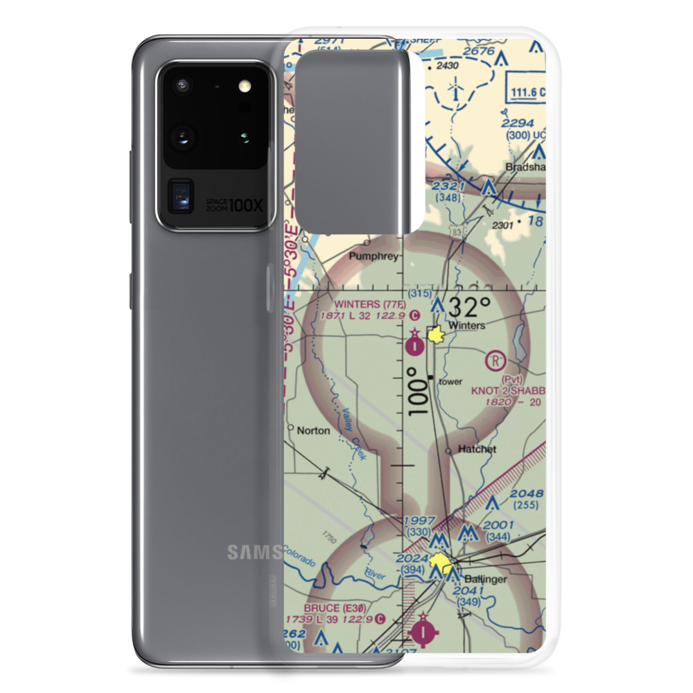 Winters Municipal Airport (77F) VFR Sectional Samsung Case Samsung Galaxy S20 Ultra model shown