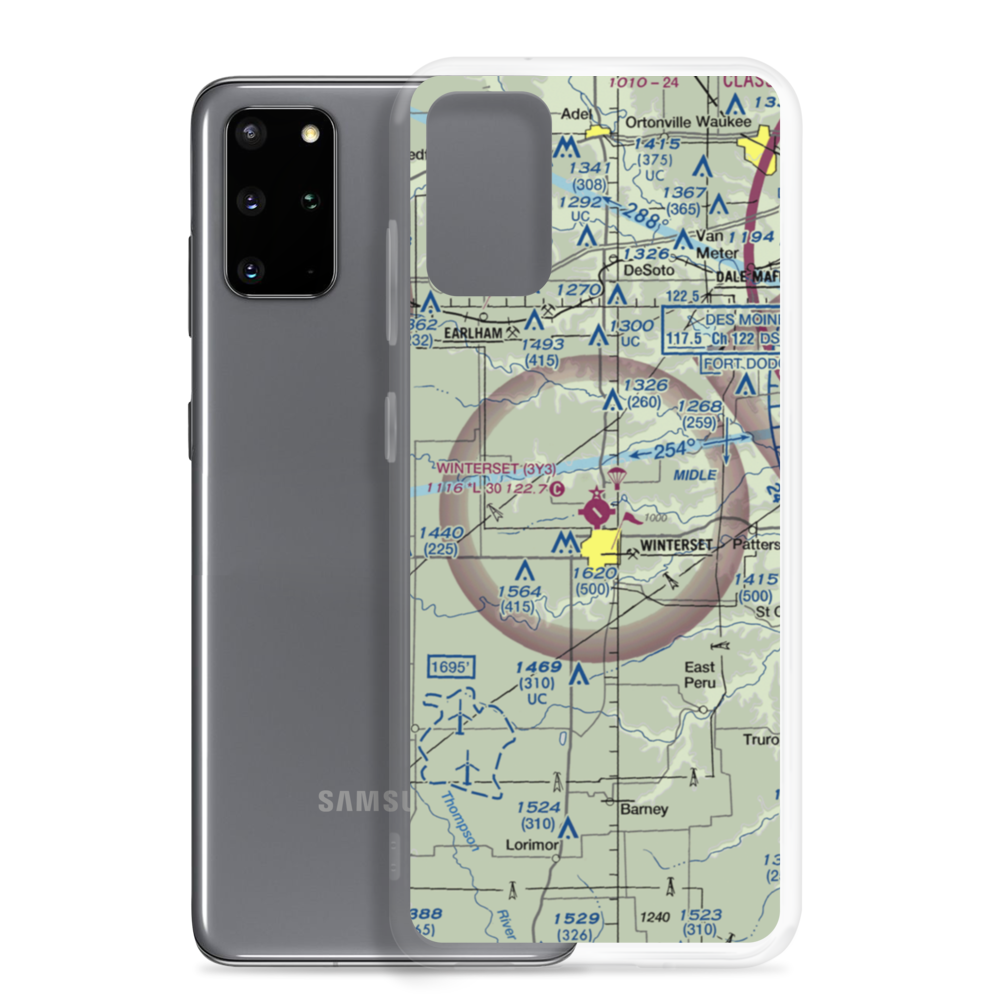Winterset Madison County Airport (3Y3) VFR Sectional Samsung Case Samsung Galaxy S20 Plus model shown