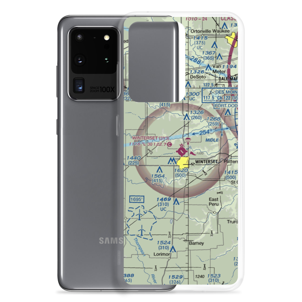 Winterset Madison County Airport (3Y3) VFR Sectional Samsung Case Samsung Galaxy S20 Ultra model shown