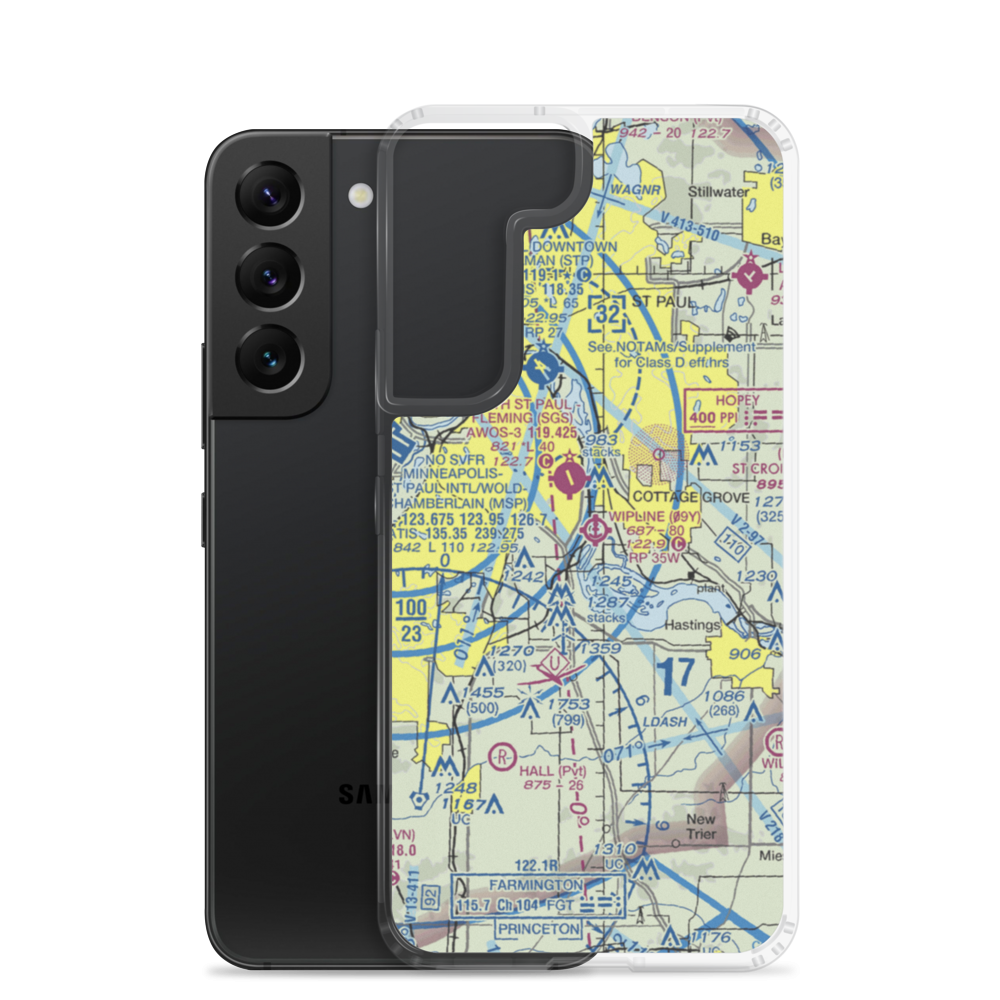 Wipline Seaplane Base (09Y) VFR Sectional Samsung Case Samsung Galaxy S22 model shown