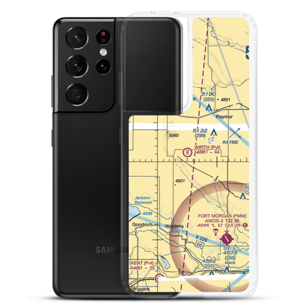 Wirth Field (CO06) VFR Sectional Samsung Case Samsung Galaxy S21 Ultra model shown