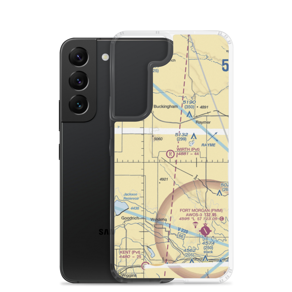 Wirth Field (CO06) VFR Sectional Samsung Case Samsung Galaxy S22 model shown