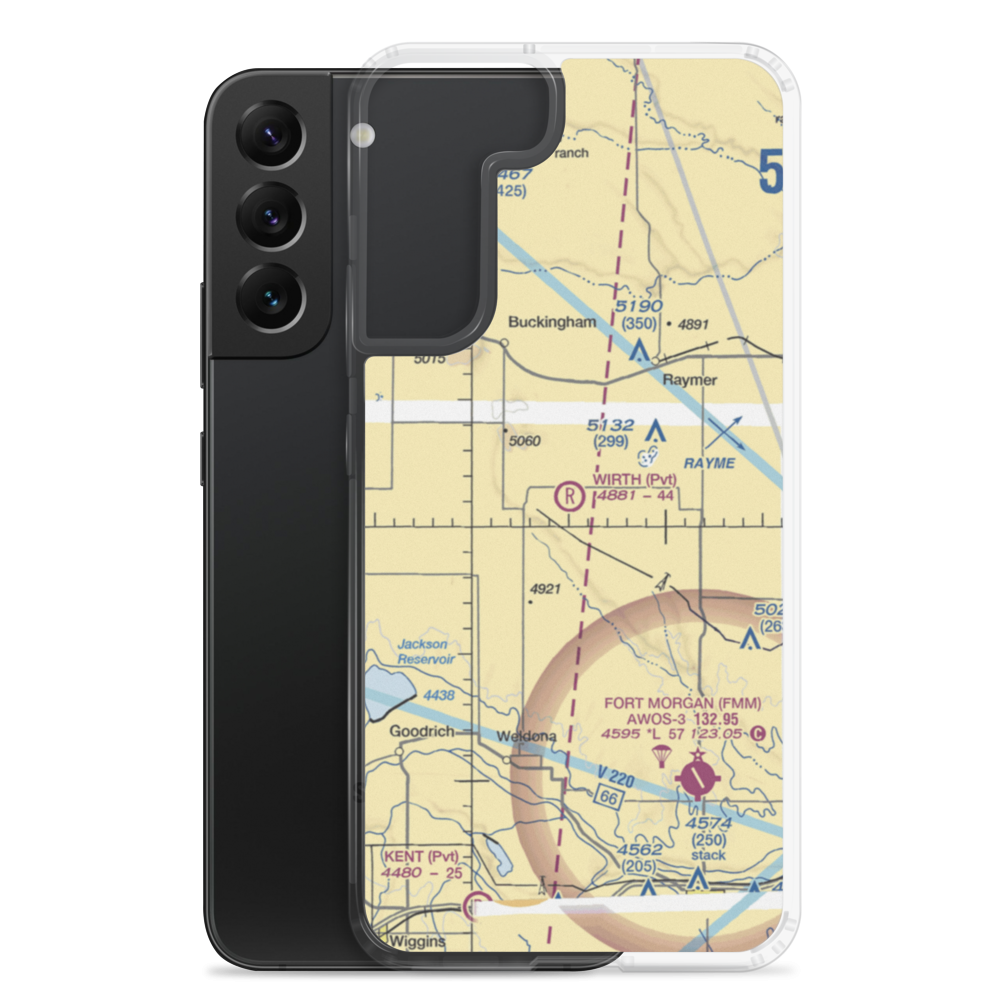 Wirth Field (CO06) VFR Sectional Samsung Case Samsung Galaxy S22 Plus model shown