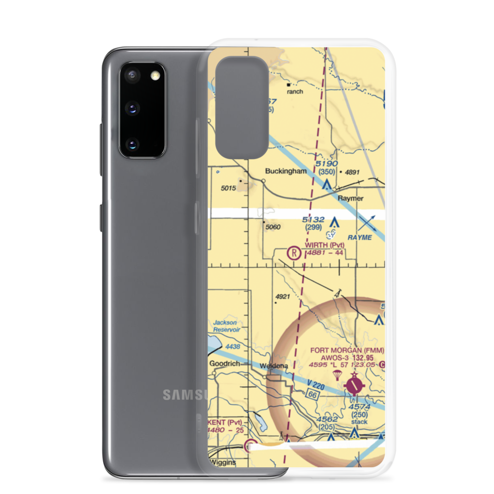 Wirth Field (CO06) VFR Sectional Samsung Case Samsung Galaxy S20 model shown