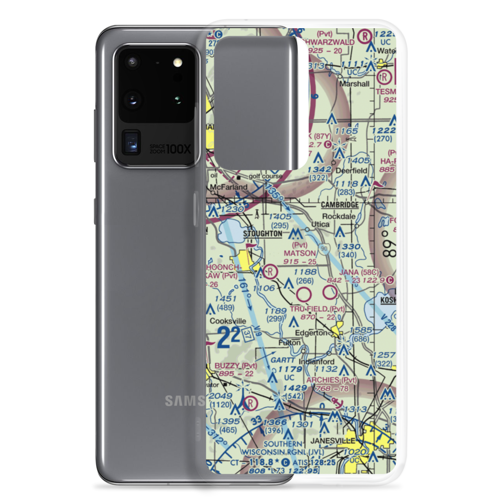Wisersky Airport (95WI) VFR Sectional Samsung Case Samsung Galaxy S20 Ultra model shown