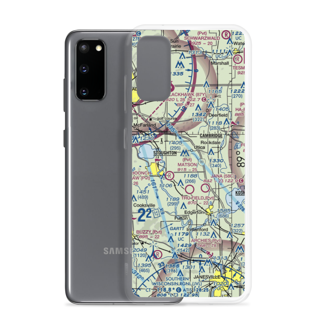 Wisersky Airport (95WI) VFR Sectional Samsung Case Samsung Galaxy S20 model shown