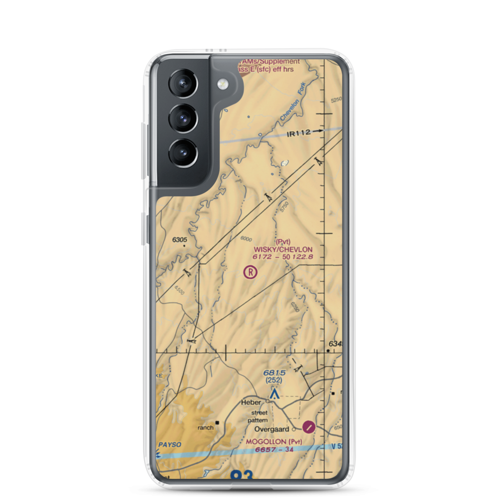 Wisky Ranch/Chevlon Airport (6AZ2) VFR Sectional Samsung Case Samsung Galaxy S21 model shown