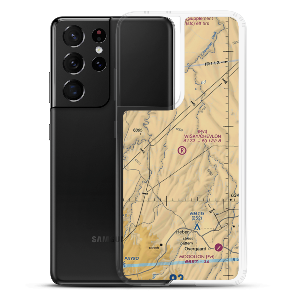 Wisky Ranch/Chevlon Airport (6AZ2) VFR Sectional Samsung Case Samsung Galaxy S21 Ultra model shown
